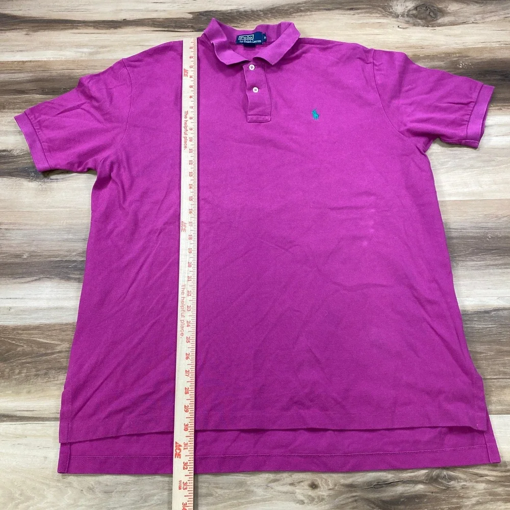 Polo Ralph Lauren Polo Mens XL Classic Heritage 100% Cotton Pique Magenta Purple